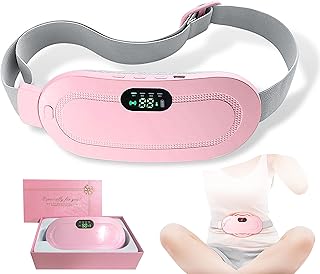 TUOBE Menstrual Heating Pad, Portable Heating Pad for Cramps, Period Cramp Relief Device with 3 Heat Levels and 4 Vibration Modes Wearable Rechargeable Cordless Heating Pad, Gifts for Women and Girl