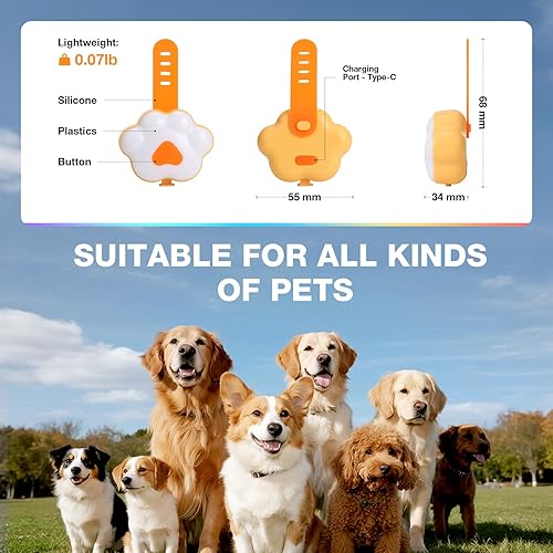 Miniatura 7 de Lekereise Luces de neón para collar de perro, 6 modos de luz LED recargable USB-C para collares de perro, banda de silicona impermeable y suave,