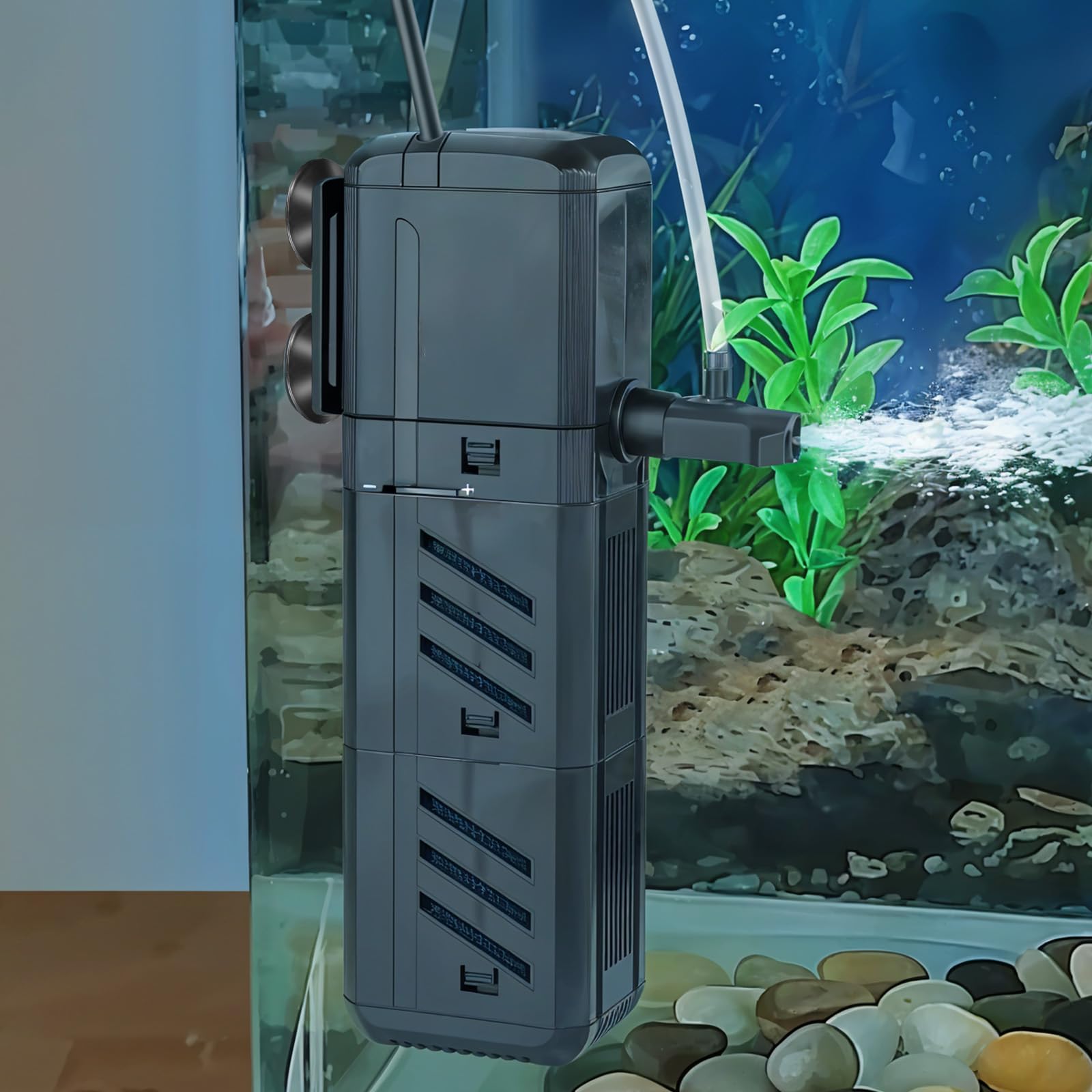HS Aqua zuignap met clip 12/16 mm 2 stuks zwart - voor de mooiste