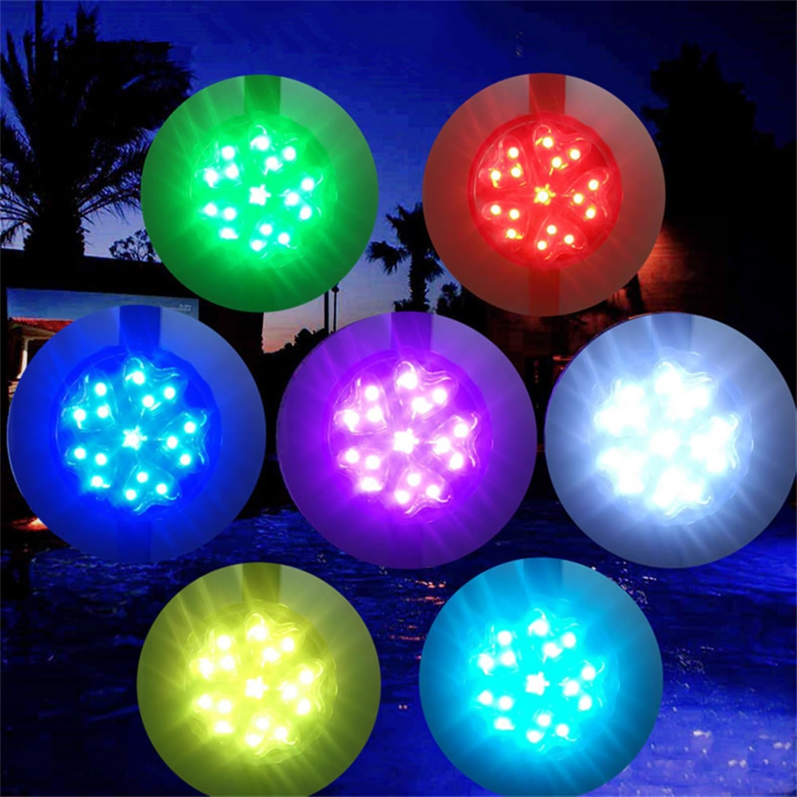 Lampe de bassin magnétique submersible RVB 13 couleurs avec télécommande pour fontaine et aquarium