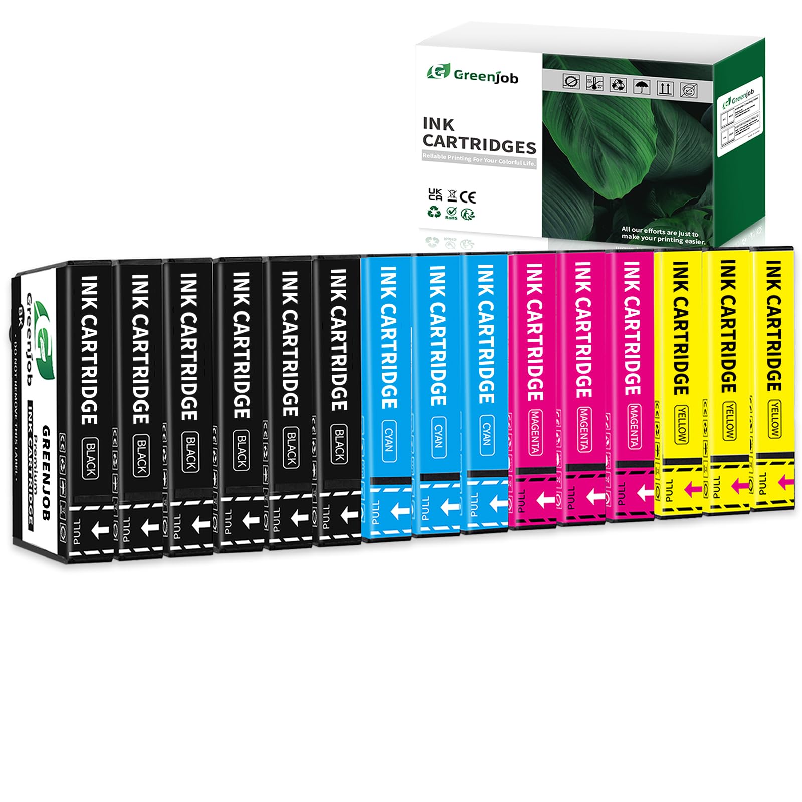 Greenjob 603XL Cartucce Compatibili per Epson 603 XL Multipack per Expression Home XP-2100 XP-2105 XP-3100 XP-4100 Workforce WF-2810 WF-2830 WF-2850 (6 Nero, 3 Ciano, 3 Magenta, 3 Giallo)