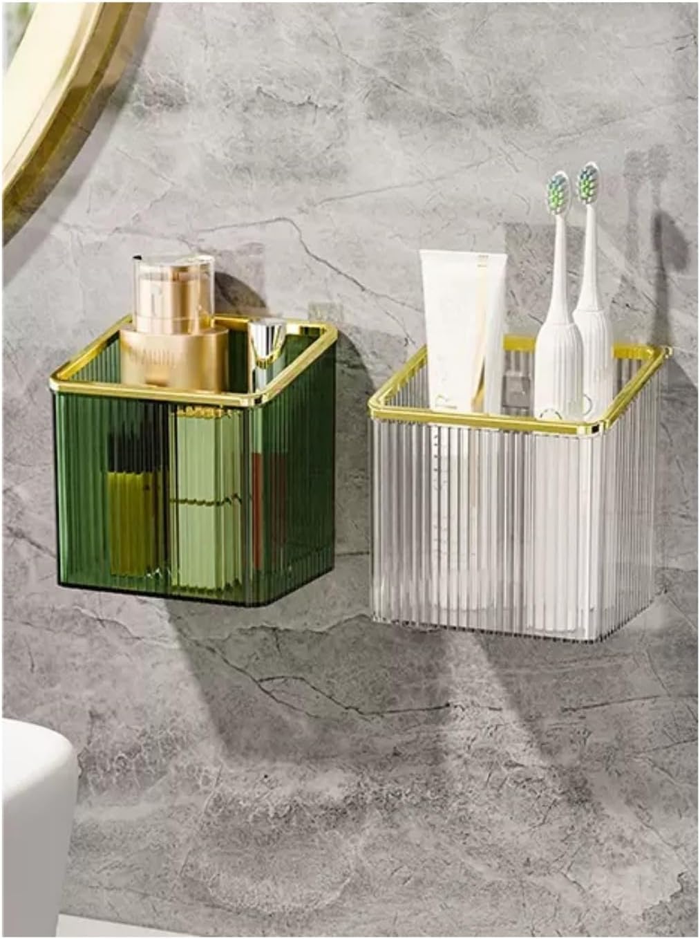 Luxury Wall Mounted Toothbrush Holder for Tooth Brush,Set of 2