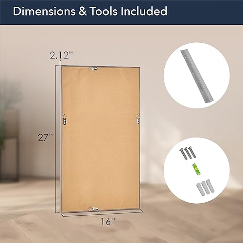 Miniatura 7 de Head West Espejo de tocador biselado con marco de bronce y cobre aceitado, espejos decorativos decorativos para decoración de pared, espejos de baño