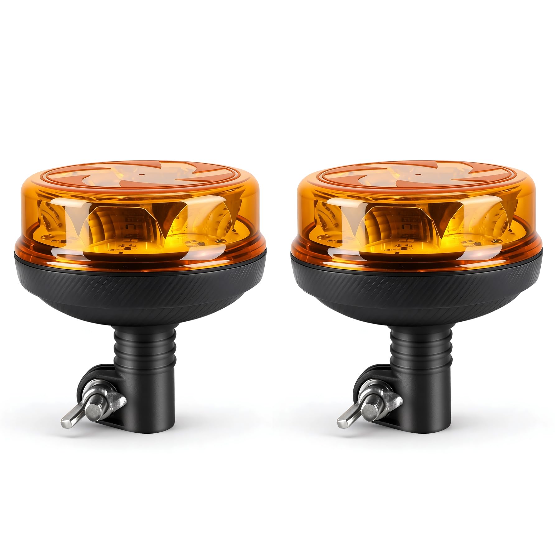 2 Fari Rotanti LED, 6 Modalità Lampeggiante e 4 Modalità Rotanti 2 Modalità Crociera, Pulsanti, 12V/24V IP67 per Auto, UTV, Trattore, Carrello da Golf