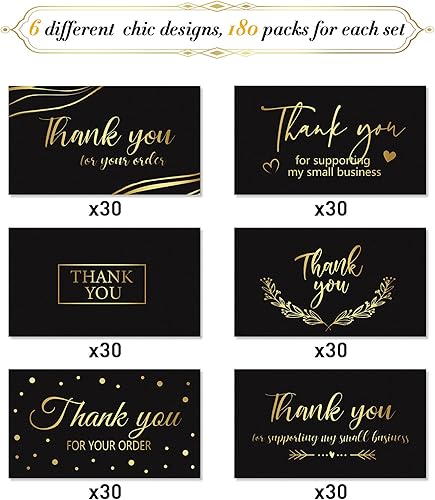 Miniatura 3 de 180 tarjetas de felicitación con texto en inglés "Thank You for Supporting My Small", pequeñas tarjetas de felicitación de agradecimiento por tu