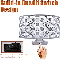 Vista 2 de Facon Lámparas colgantes de 12 V para autocaravana, lámpara de techo interior de 11 pulgadas con interruptor, bombillas LED 2XE26 reemplazables