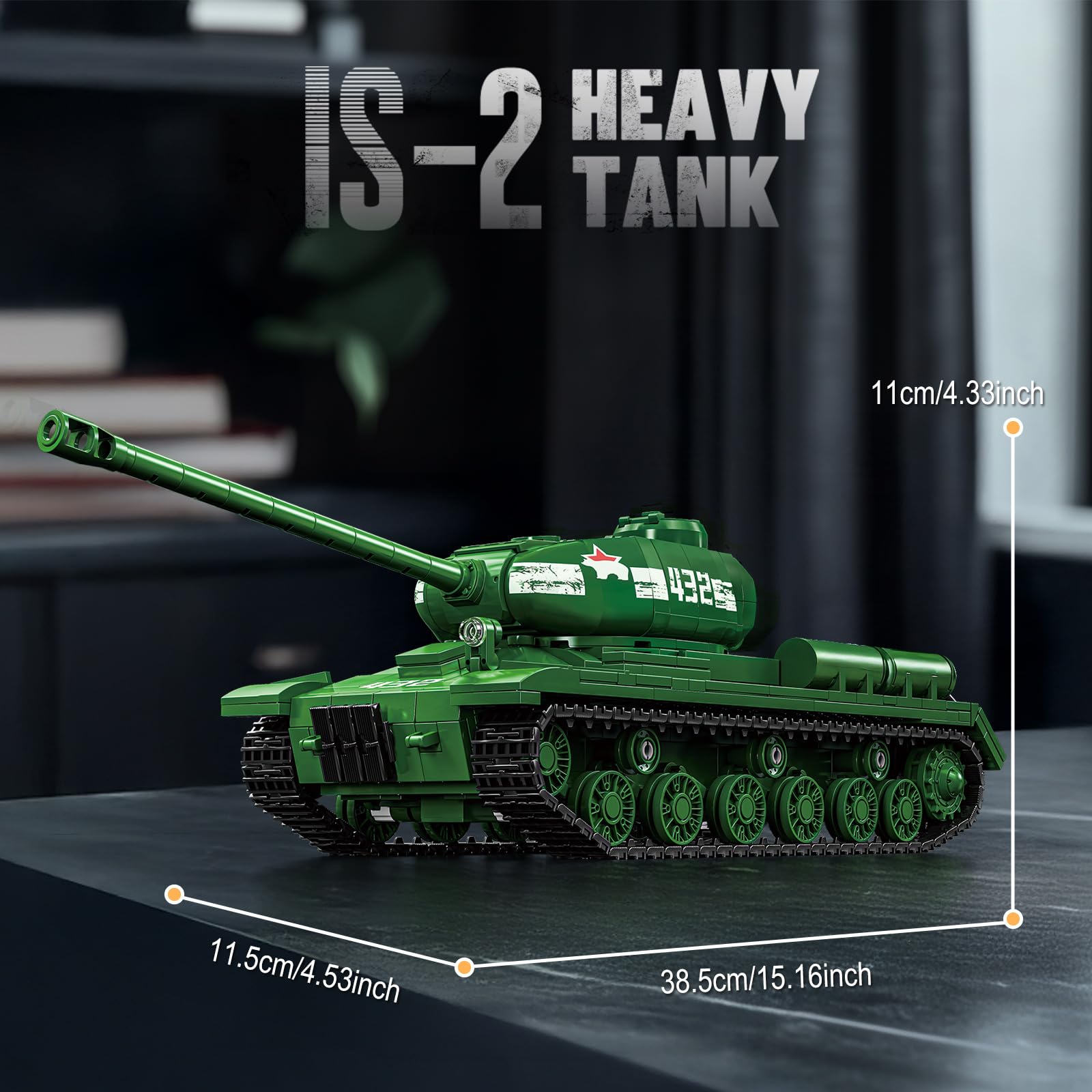 Brihappen Juego de bloques de construcción de tanques militares, modelo de bloques de sujeción, juguete de construcción coleccionable, regalo para adultos y niños (estilo 2)