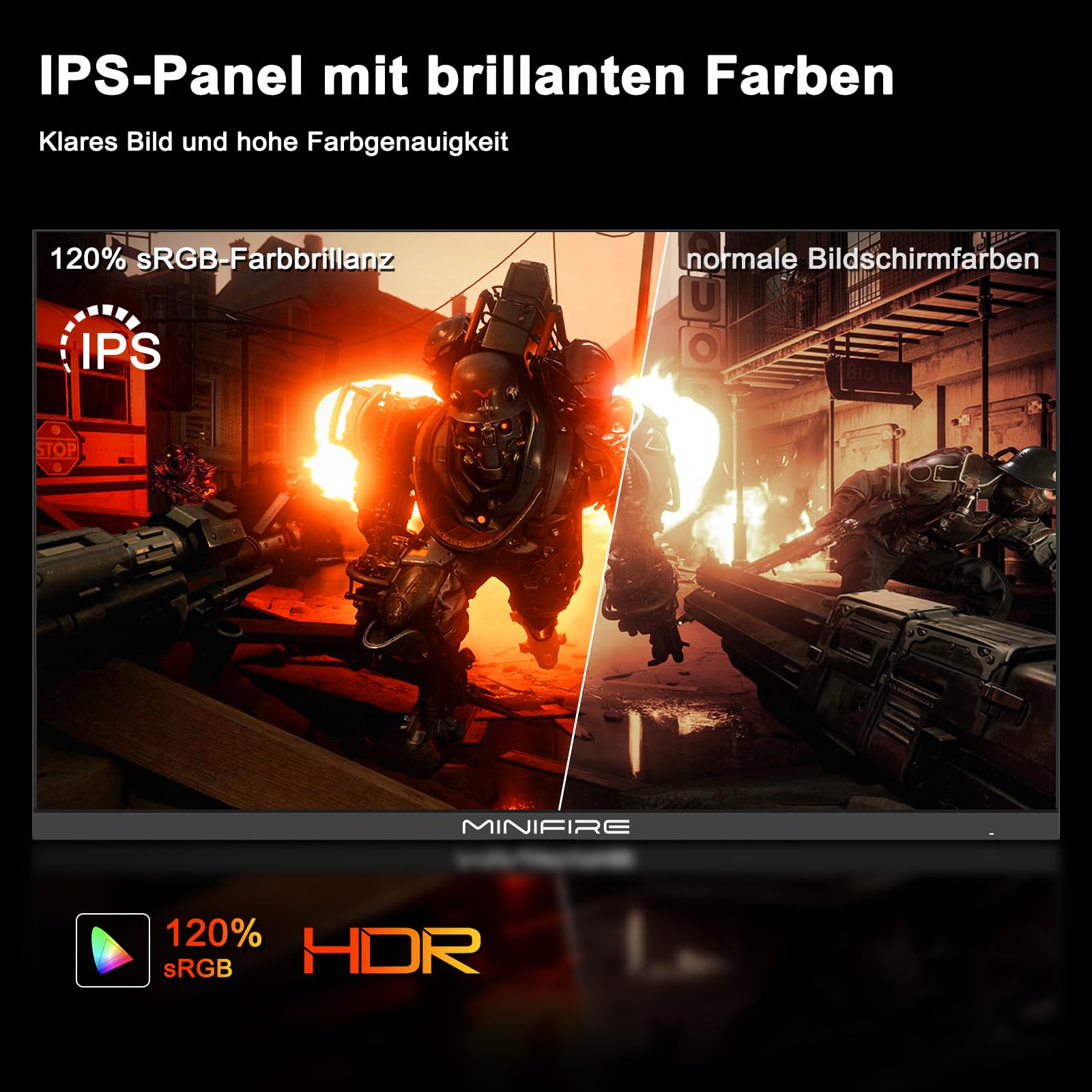 Minifire Monitor Gaming da 27 pollici WQHD 2K, 180 Hz - Pannello Rapid IPS (2560 x 1440), OD 1ms, HDR, 120% sRGB, AMD FreeSync+ HDMI 2.0, DP 1.2 (cavo DP incluso)