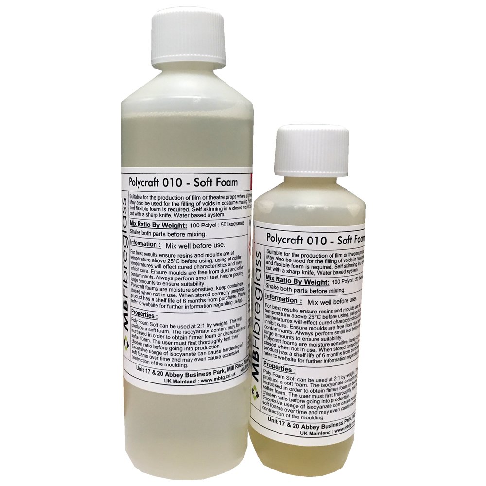 Polycraft ( Mb Fibreglass ) Polycraft 010 Expanding Polyurethane Foam - Soft - 750G Polyfoam Kit