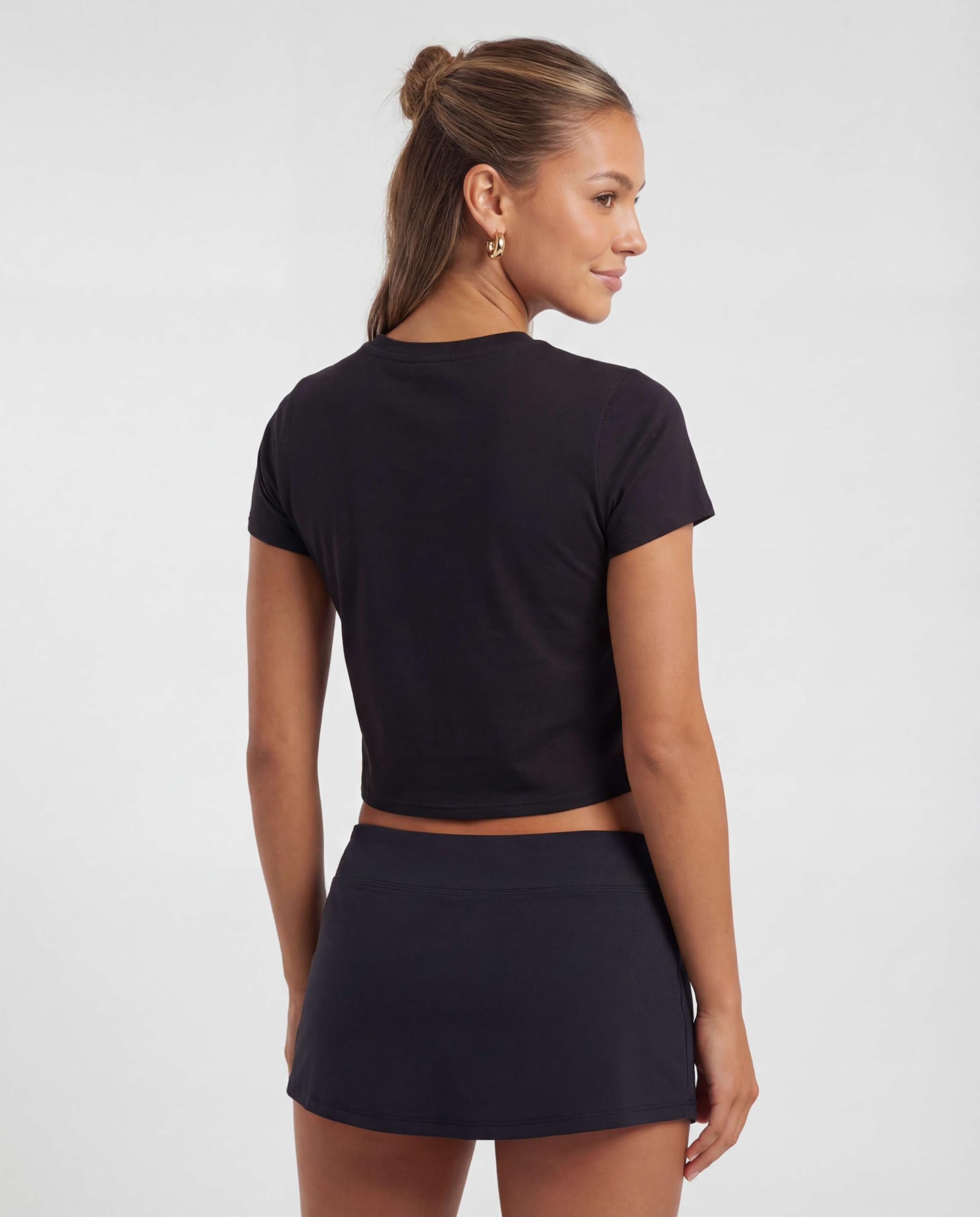 Juicy Couture Camicie da donna con maniche ad aletta, per allenamento atletico, palestra, yoga e abbigliamento sportivo quotidiano (Plus)