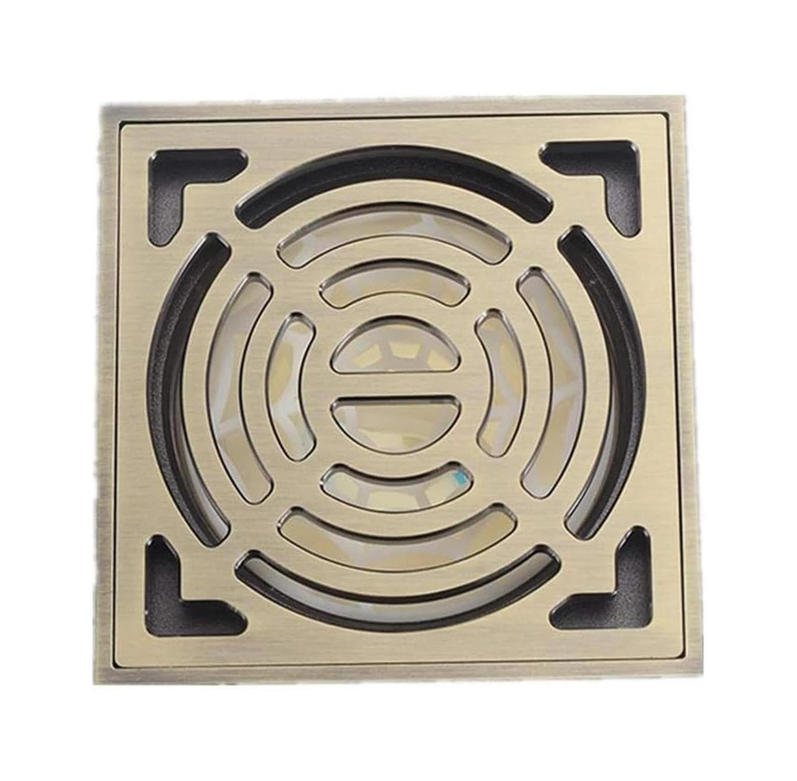 Scarico a pavimento quadrato in ottone ABS