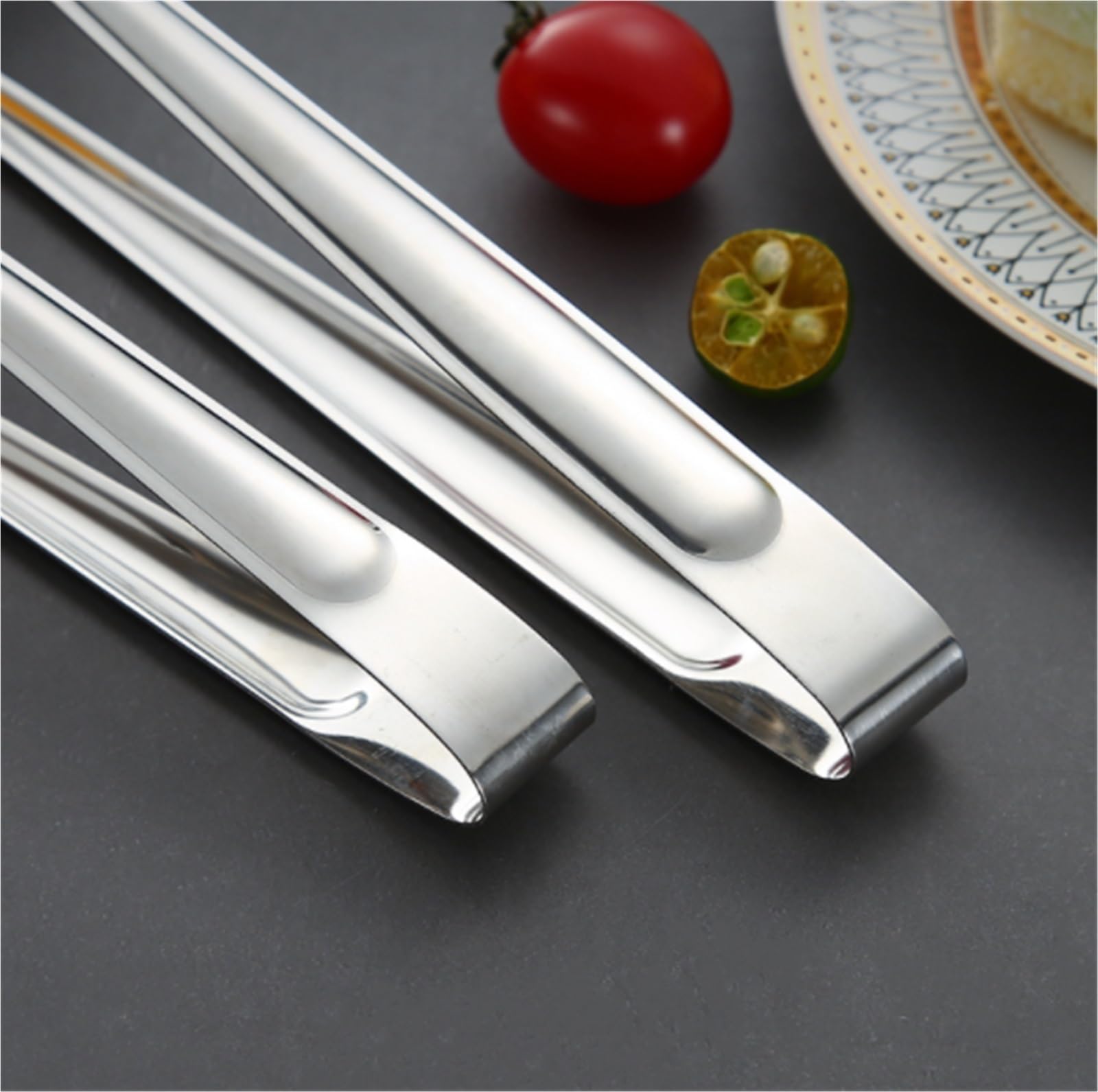 Pinza Barbecue Accessori da Campeggio for Padella con Clip for Griglia Multifunzione in Acciaio Inossidabile Cucina(23cm)