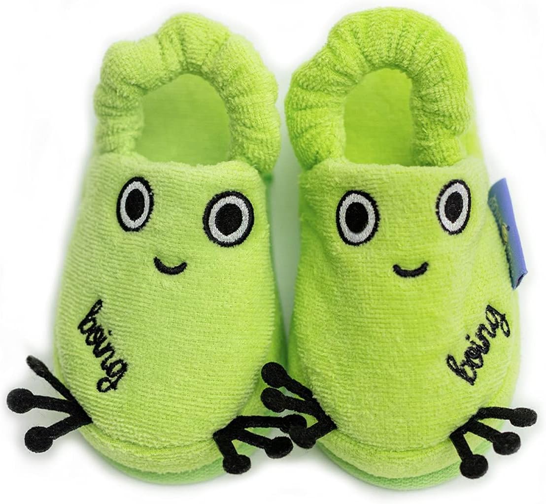 – Milk&Moo Toddler Slippers,%100 Cotton, Kids Slippers, Non Slip Soft Sole, Slip On Lightweight, Breathable, For House, Bath, Indoor Use, Animal Design, For Boys and Girls, 2-4 Years Old