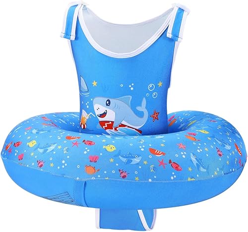 Miniatura 11 de HeySplash Chaleco de natación para niños de 3 a 6 años, chalecos de entrenamiento de natación con correa ajustable para niños y niñas de 29 a 55