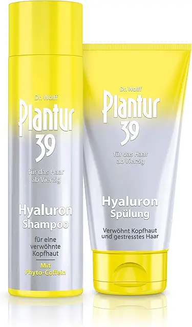 Plantur 39 Hyaluron-Shampoo & Spülung für graue Haare - Feuchtigkeit & Haarausfall-Vorbeugung