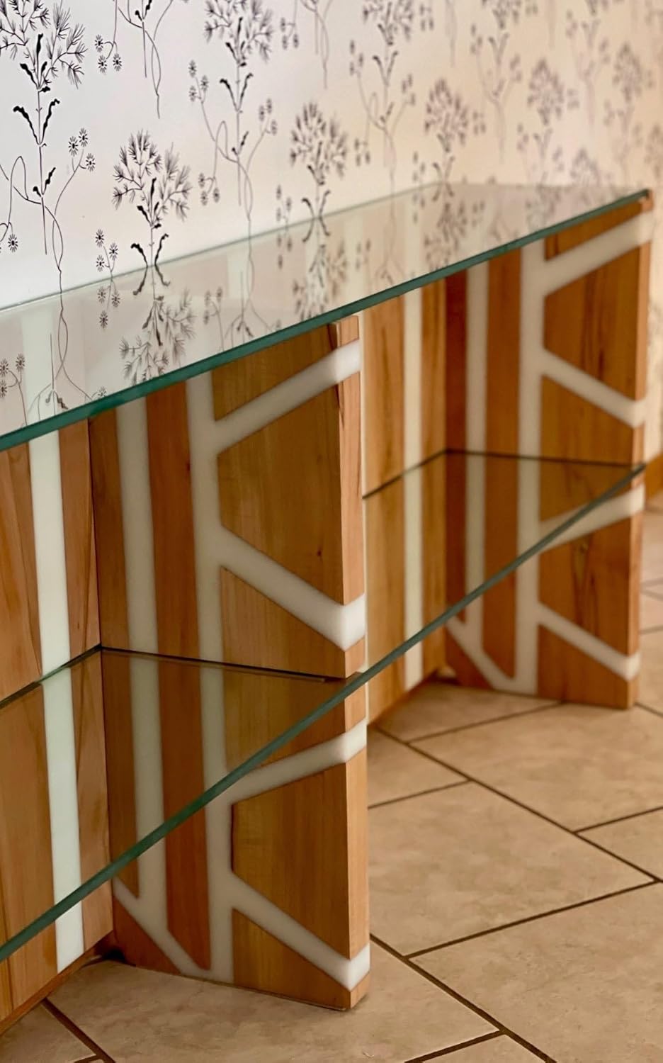 Live Edge And Epoxy Display Cases for Home & Office(BROWN)