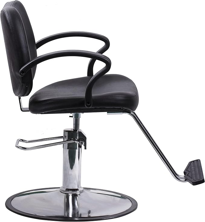 Silla Hidráulica Negra para Barbería y Salón de Belleza miniatura 2
