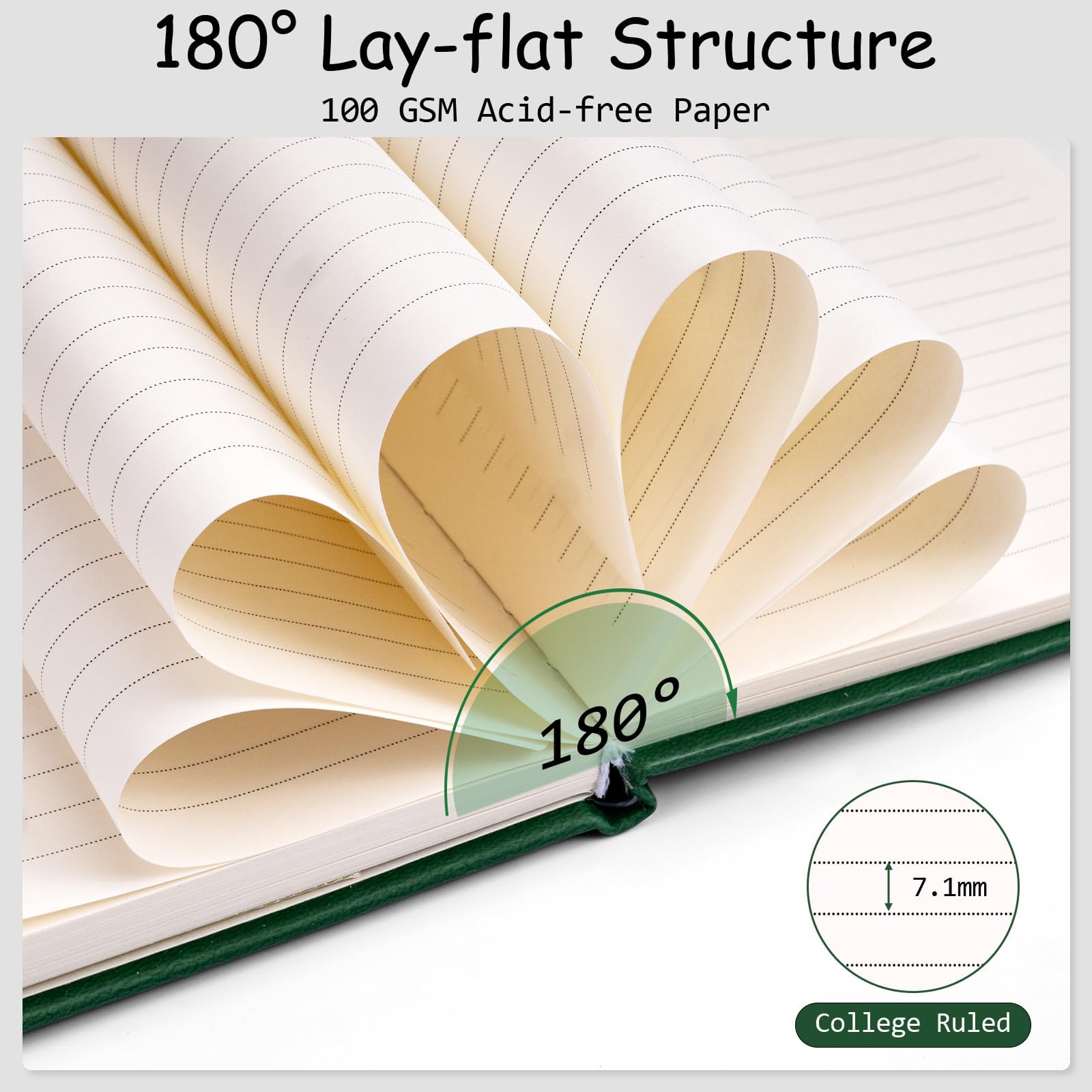 Dynta Lot de 20 journaux à couverture rigide en vrac, carnets lignés A5 pour le travail, 200 pages/100 feuilles, 14,7 x 21,3 cm, 10 couleurs lignées pour homme et femme