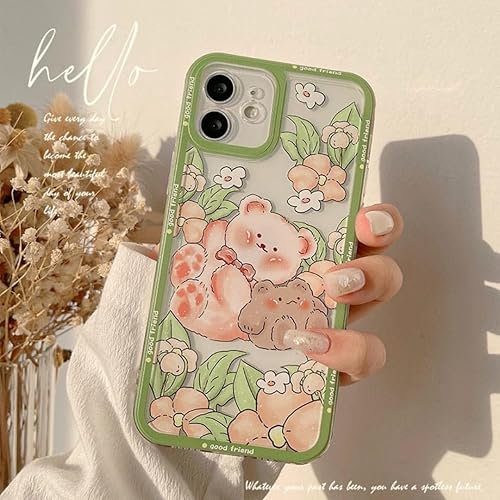 Miniatura 3 de Compatible con iPhone 14 Pro Max (6.7 pulgadas)  Funda de silicona TPU Retro Garden Bears para iPhone 14 Pro Max  Funda protectora suave y suave a
