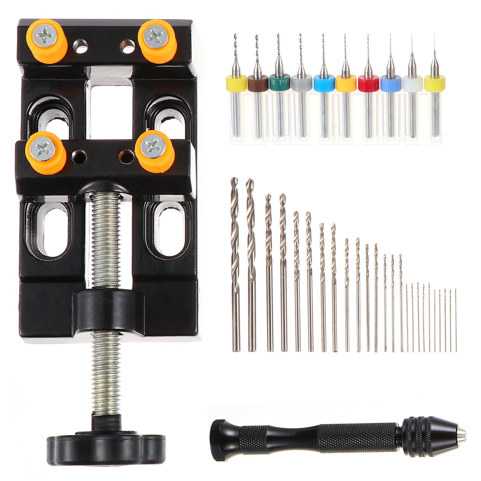 Perceuse à bijoux en acier carbone, kit de perçage rotatif manuel pour bricolage créatif