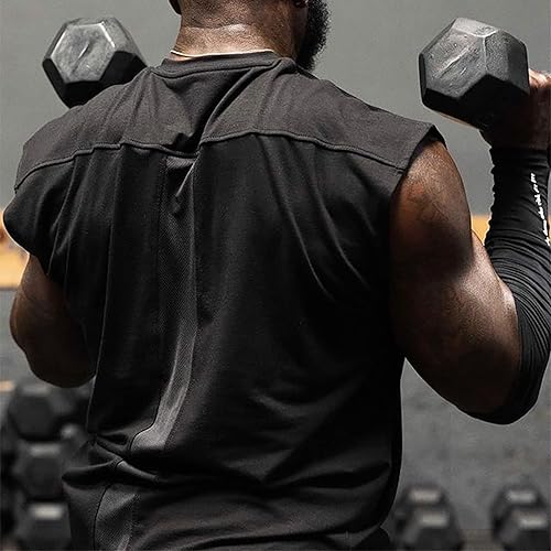 Miniatura 6 de BOOMLEMON Camiseta sin mangas para hombre, gimnasio, musculación, fitness, culturismo, sin mangas