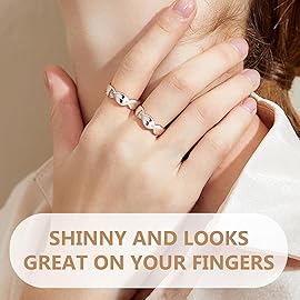 Feraco 2 PCS Copper Magnetic Rings for Women,99.99% Pure Copper Thumb Ring with Magnets