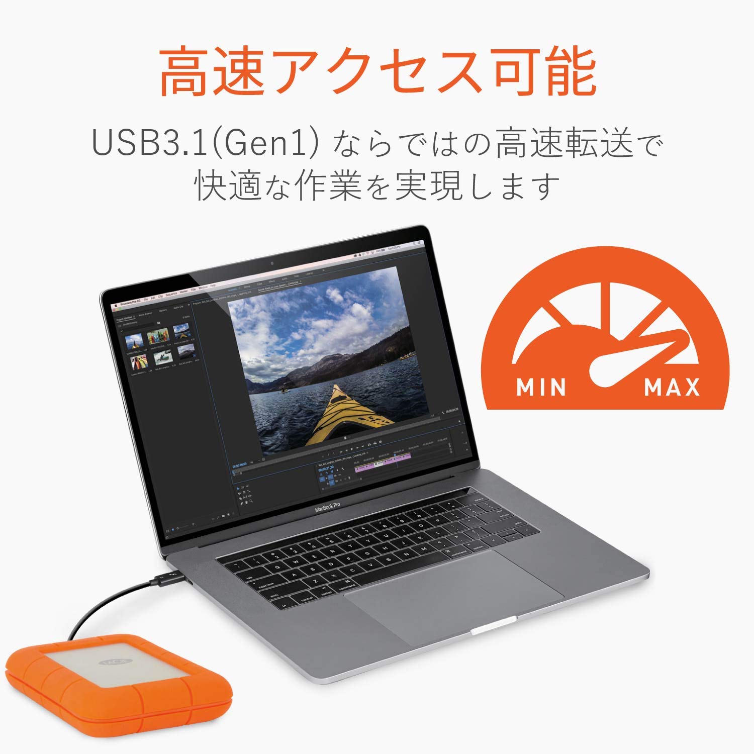 Amazon | LaCie HDD ポータブルハードディスク 2TB Rugged Thunderbolt