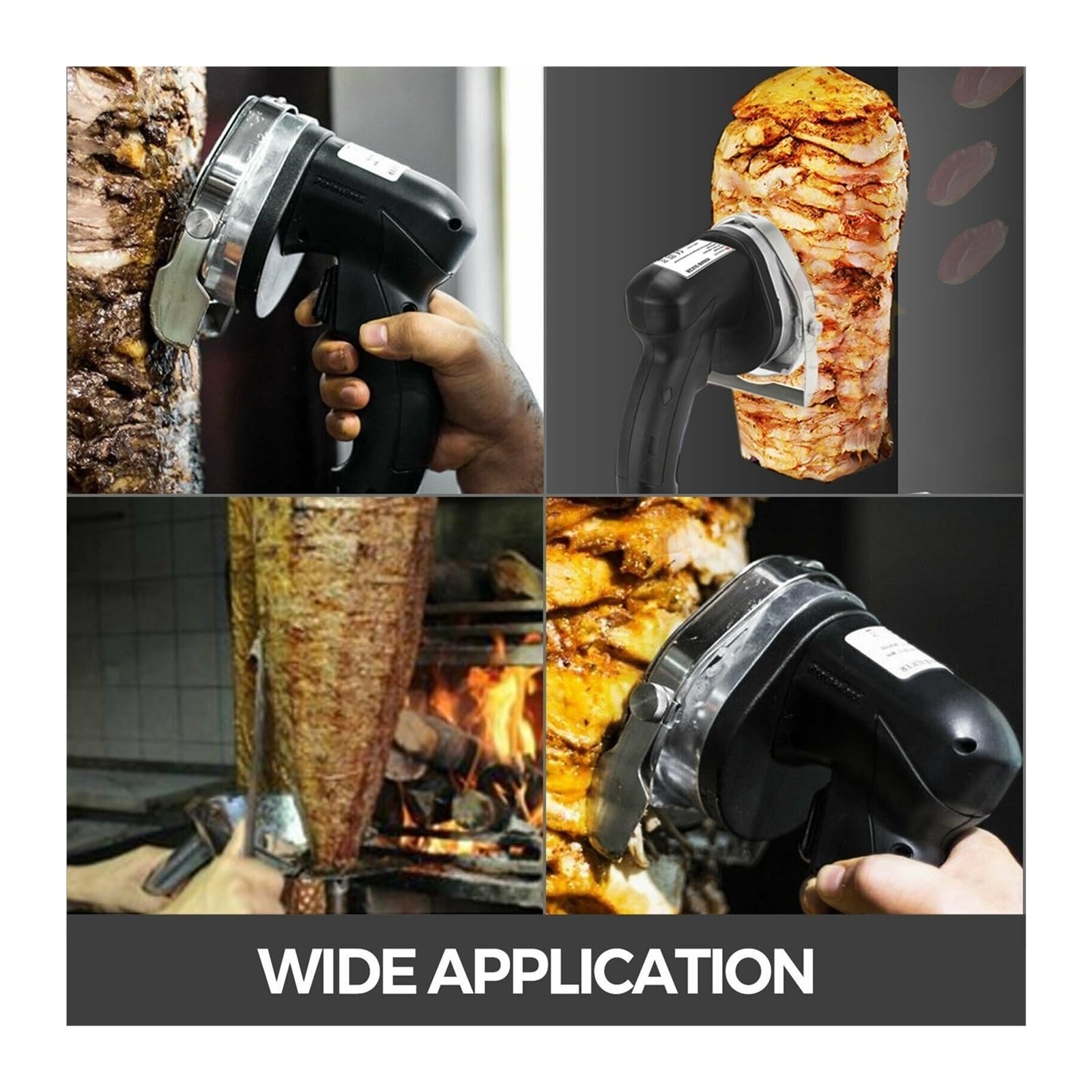 Doner Kebab Cutter 80 W Nóż elektryczny Gyro Elektryczny nóż do pączków Dla początkujących majsterkowiczów(Wireless Slicer)