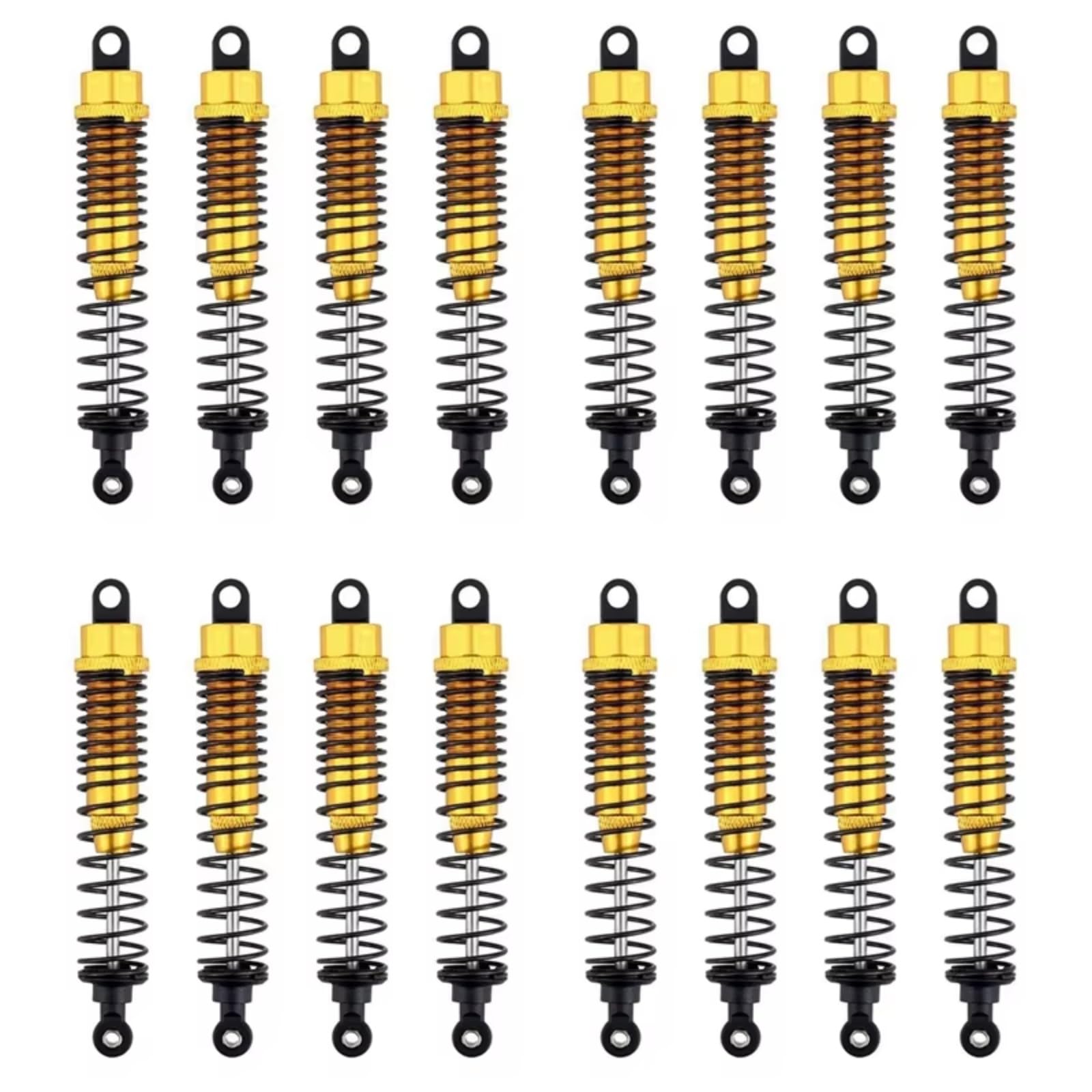 Ammortizzatore RC Compatibile Con HSP 1/10 Ricambi Per Auto RC 16 Pezzi Ammortizzatori Anteriori E Posteriori In Lega Di Alluminio Da 108 Mm Per Sospensioni A Molla