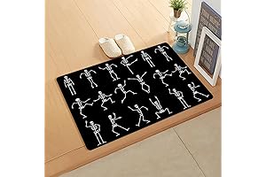 PVC Skeleton Rug Runner with Spooky Welcome Mat