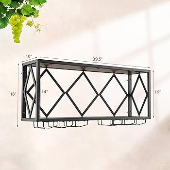 店舗用品 Vini109 Amazon.com: Giantex Industrial Wall Mounted Wine Rack, 39
