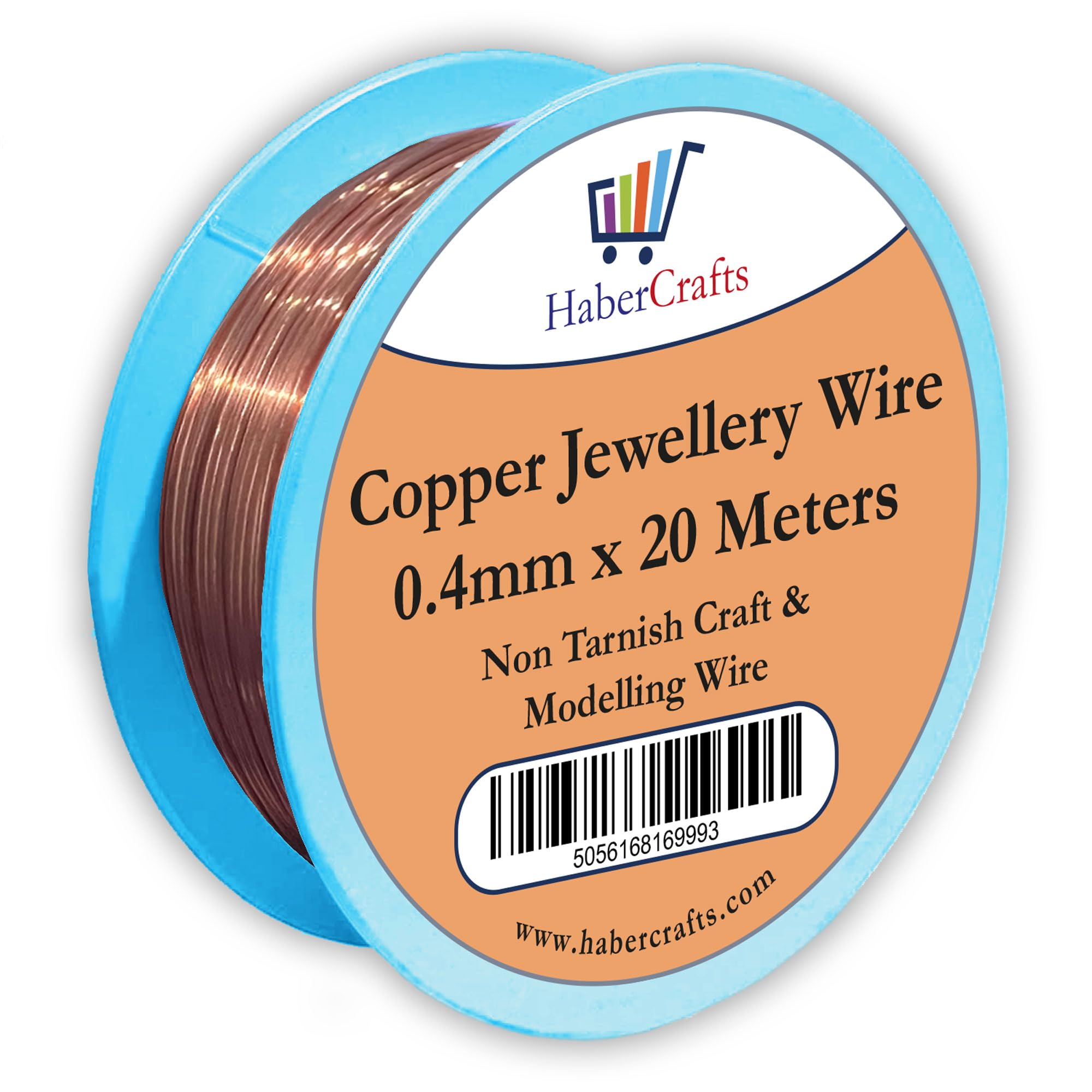 0.4mm Copper Jewellery Wire Tarnish Proof Brass Bendable Metal Wire for Jewellery Making Sculpting Modelling Crafts Wire Weaving & Wrapping (0.4mm - Copper - 26 Gauge - 1 Spool - 20 Meters)