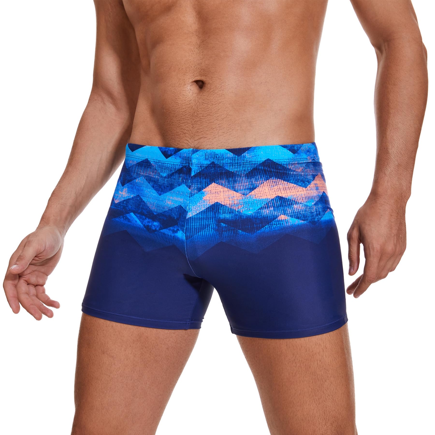 AMZSPORT Badehose Herren Kurz Schwimmhose Eng Wassersport Badeshorts