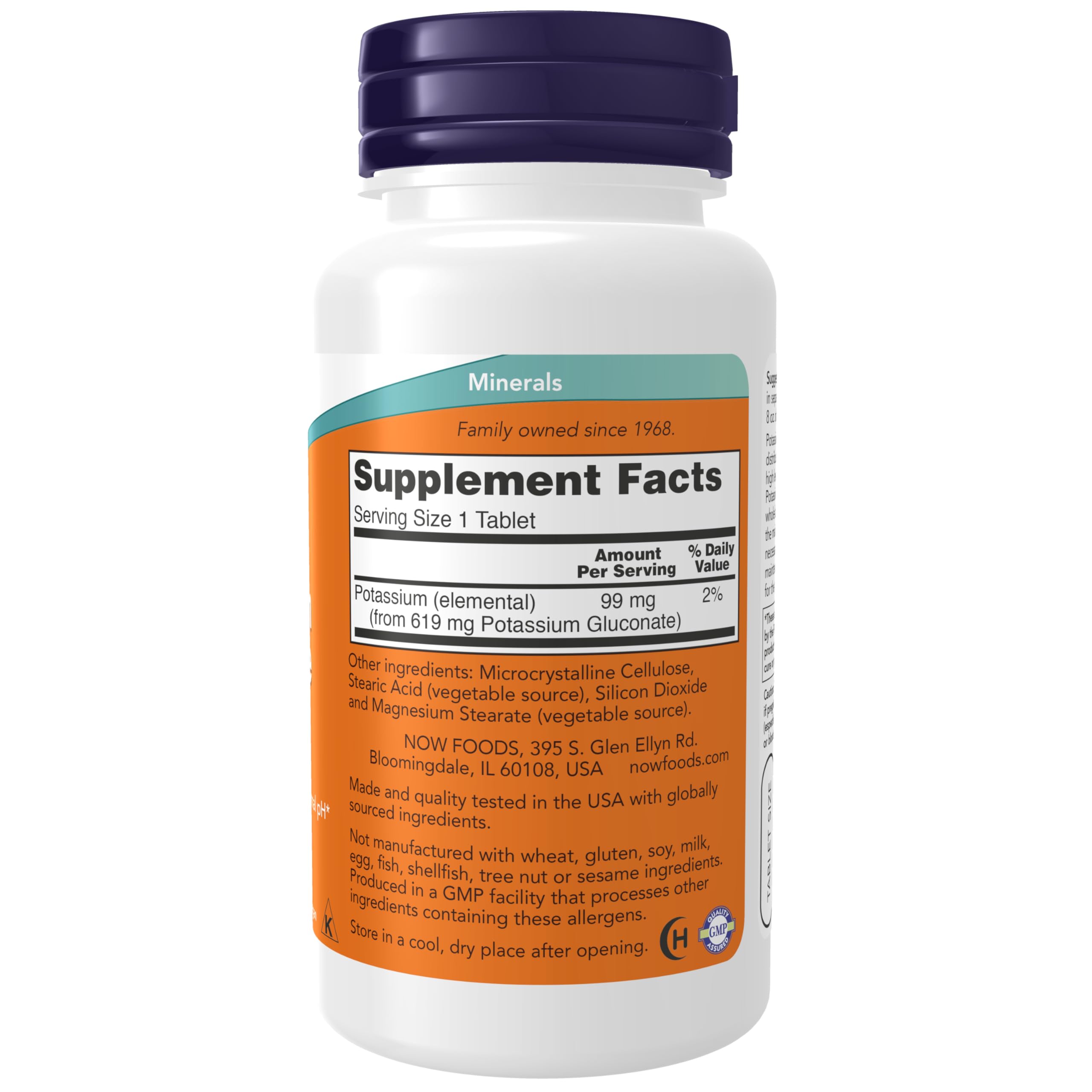 NOW Supplements, Potassium Gluconate 99mg, Easier to Swallow, 100 Tabs — Amazon image 2