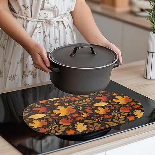 Miniatura 60 de Heat Resistant Placemats Oval Placemats Set of 6 Leather Washable and Wipeable Non Slip Place Mats, Waterproof Modern Dining Table Mats, Oval Floral