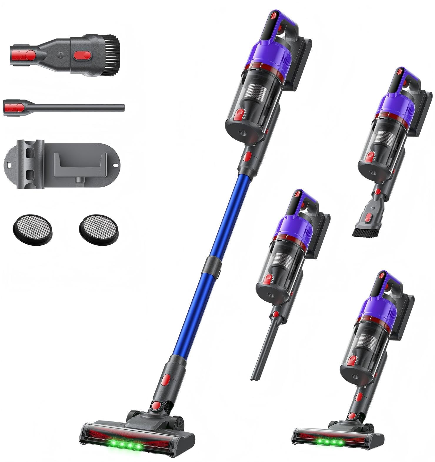 58kPa 掃除機 コードレス グリーンLED 自立式 2way ホコリ自動検知