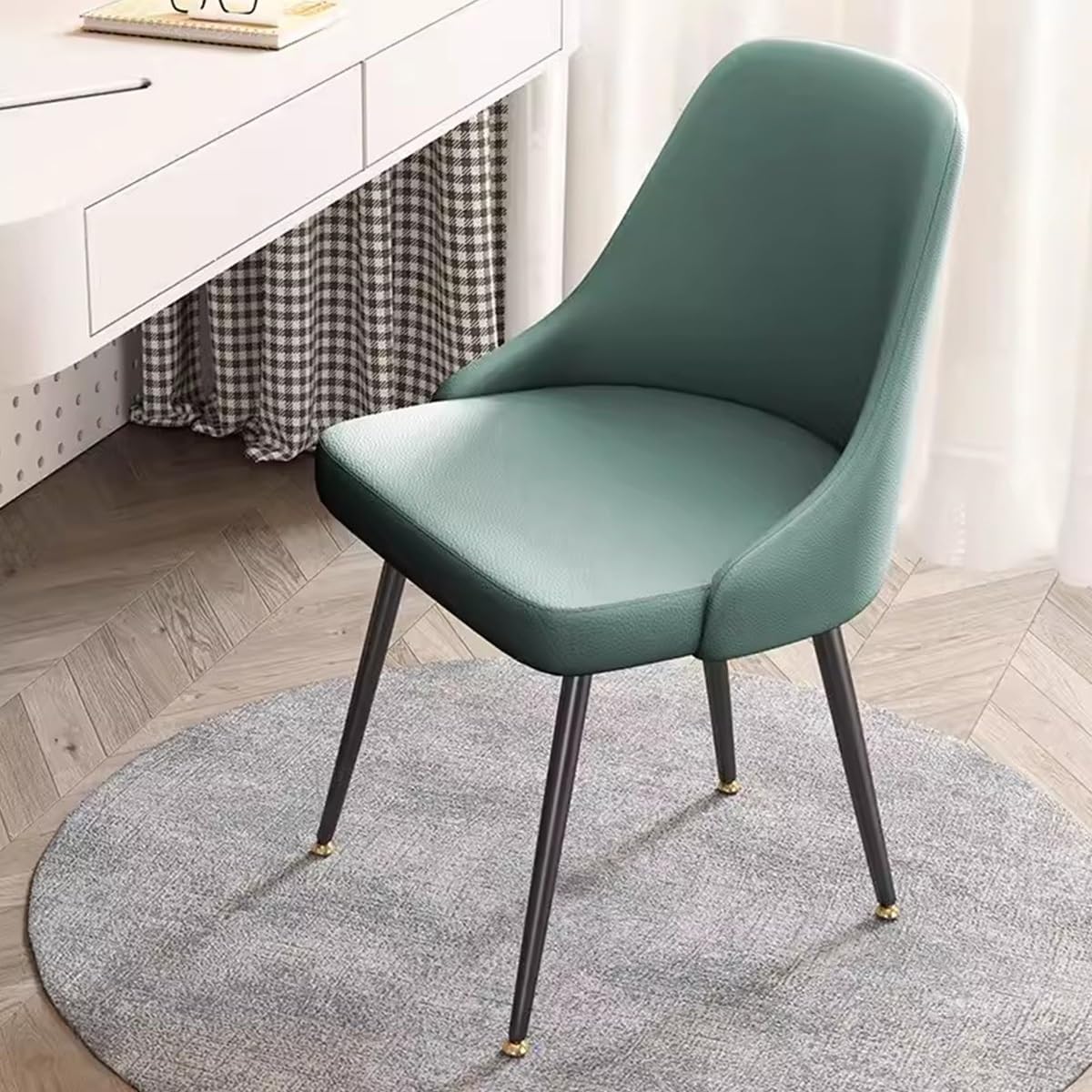 Chaise de salle à manger en cuir confortable pour soulager le dos au bureau