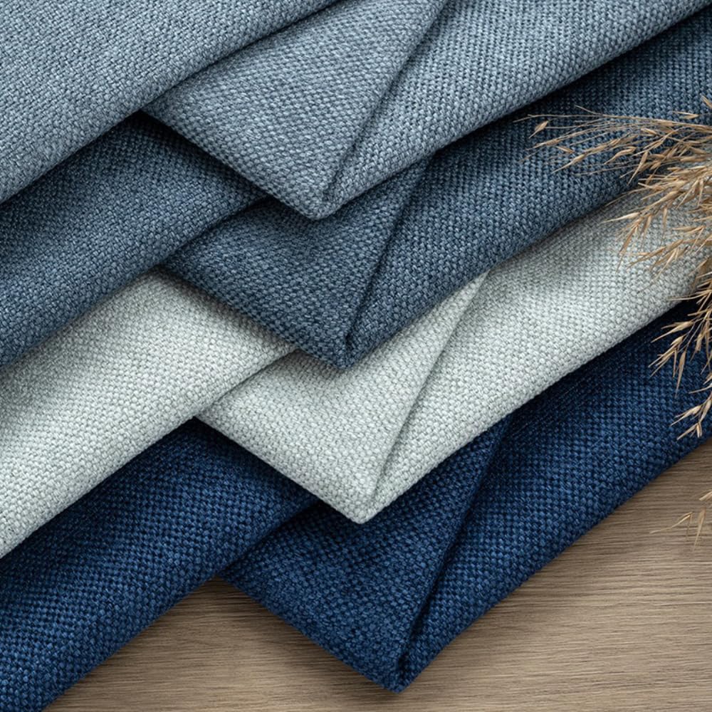 2m Polsterstoff Meterware Breite 150 cm Sofastoff Polyester Stoff Leinenartiger Stoff Möbelstoff Dekostoff für DIY Nähen Handwerk Kissenbezug Sitzkissen Taschen Heimdekoration,Marineblau