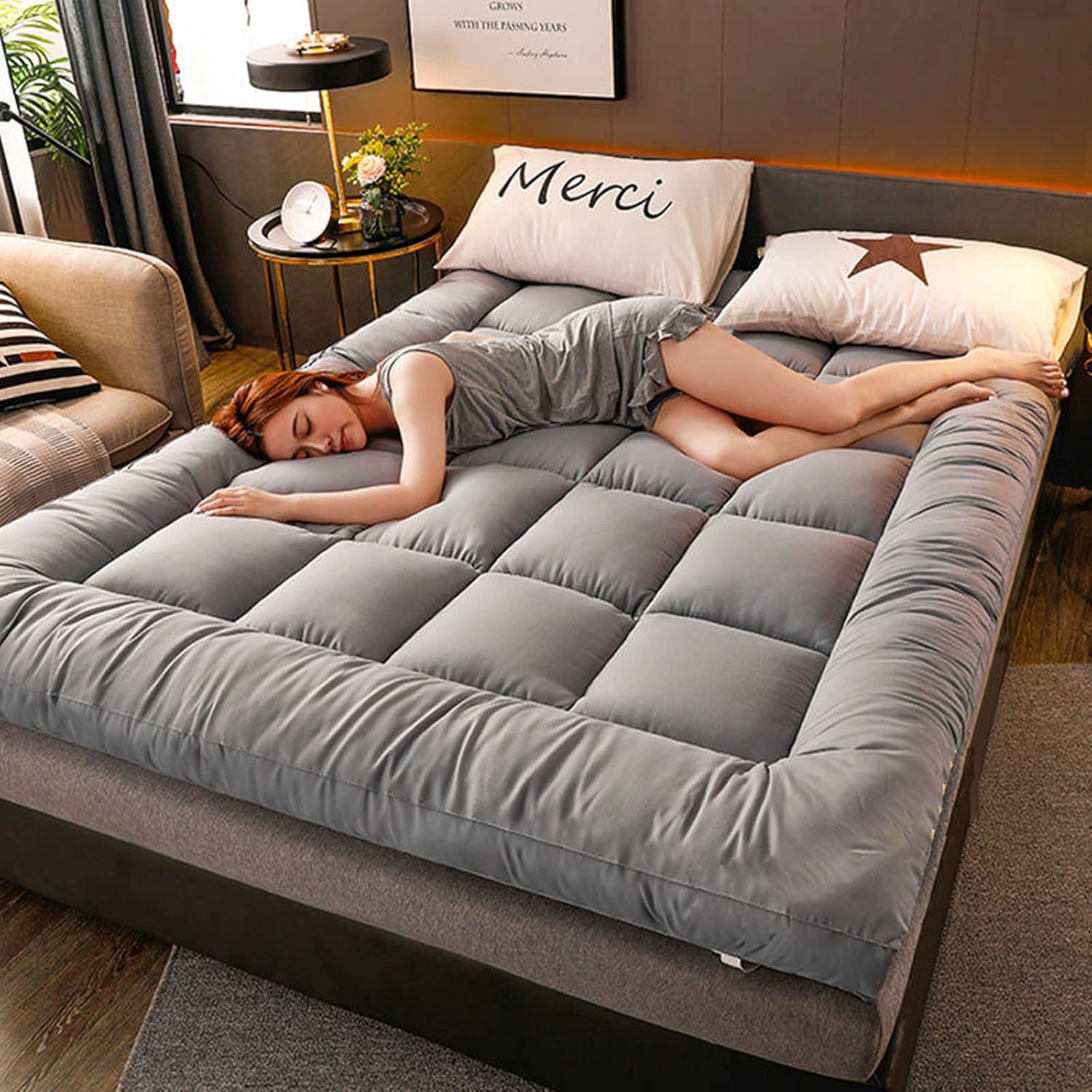 BAIHOGI Futon Plegable-Tatami Japones,Plegable Futón Colchón,Twin Full Queen King El Suelo De Tatami Mat Cama De Invitados Portátil Almohadilla para Dormir Colchón Topper