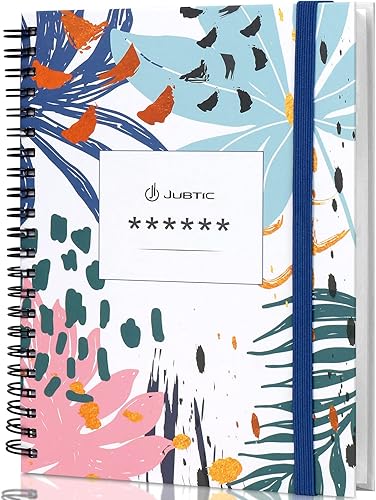 JUBTIC Libro de contraseñas con pestañas impresas encuadernadas en espiral, alfabetizado con contraseñas para personas mayores, tienda de JUBTIC Libro de contraseñas con pestañas impresas encuadernadas en espiral, alfabetizado con contraseñas para personas mayores, tienda de