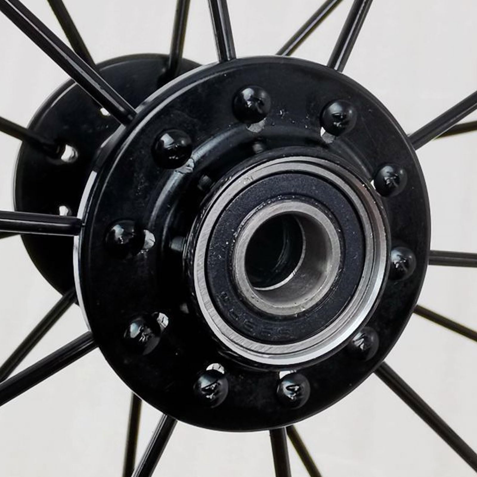 YLME Juego de Ruedas para Bicicletas Plegables, 406/451, Delanteras 74 mm, traseras 130 mm, llanta de aleación de 20 Pulgadas con Freno V-Brake de Doble Pared,406 Black,100/130