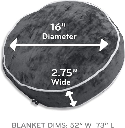 Miniatura 7 de Flippy Cozen - Cojín de forro polar portátil 2 en 1 para adultos, solución versátil de comodidad para el hogar y compañero de viaje, compacto,