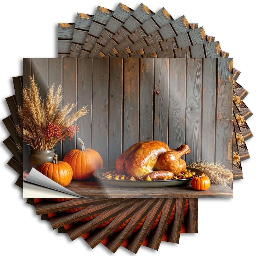 Fzfn Boys Colour Heavy, Tattoos Laptop Roasted Turkey With Autumn Decorations On A Wooden Table. | Gamer Sweet(6X9cm)