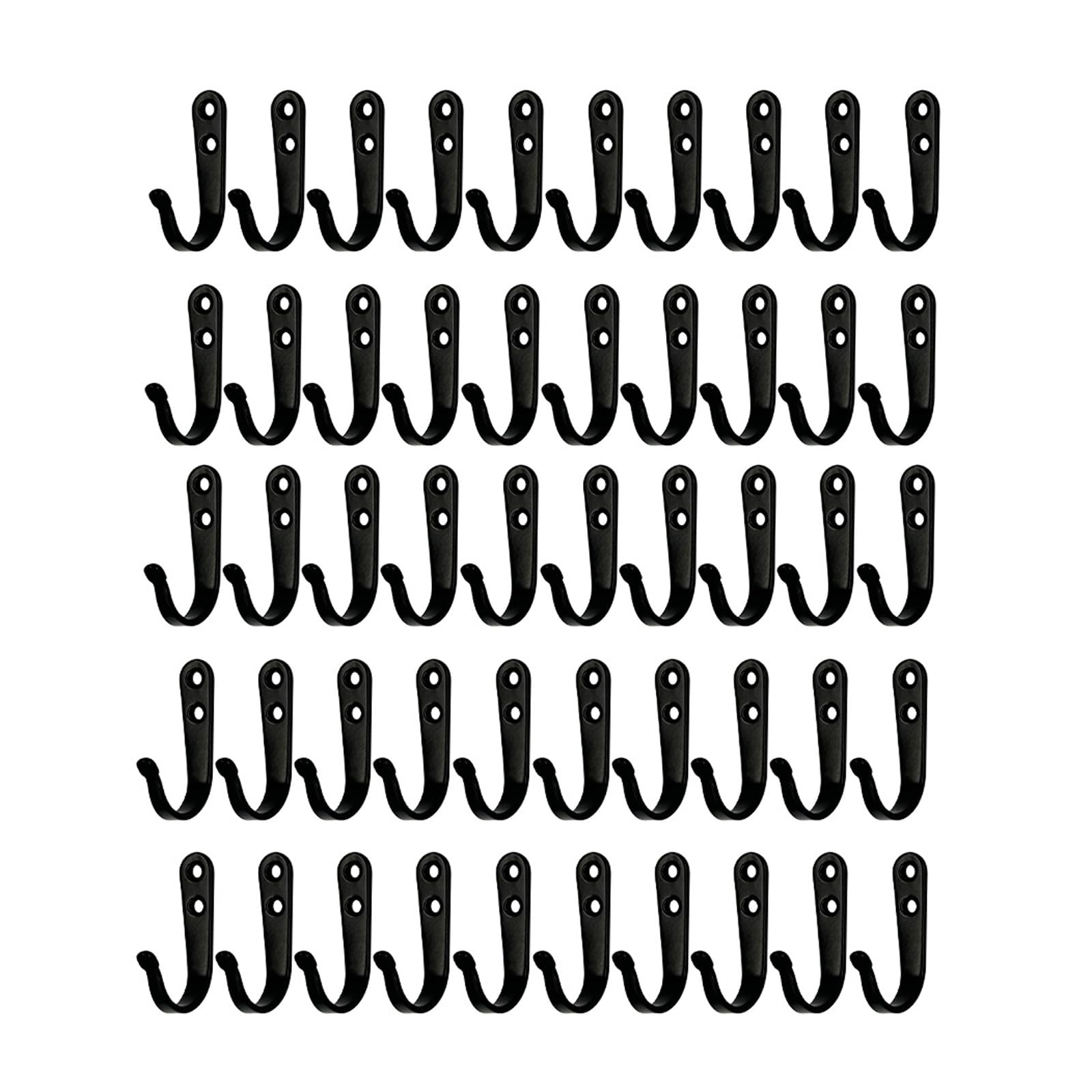 CUNZJIA Wall Mounted Coat Hook Carbon Steel Coat Hanger Heavy Duty Robe Hook with Screws Metal Hanger for Scarf, Bag, Towel,