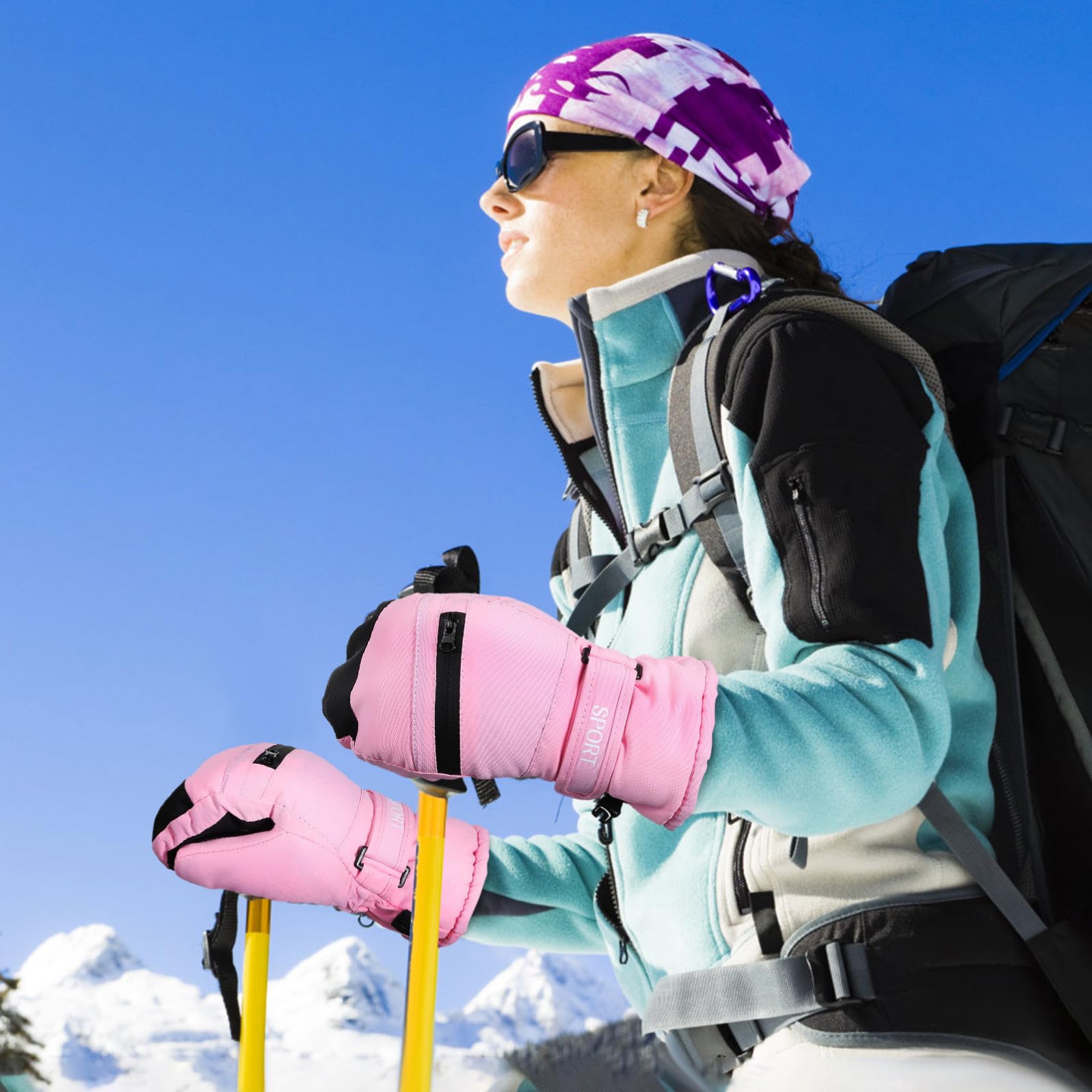 Guantes de Invierno Térmicos Impermeables para Hombre y Mujer con Pantalla Táctil Antideslizantes y Cálidos Talla para Actividades Frío