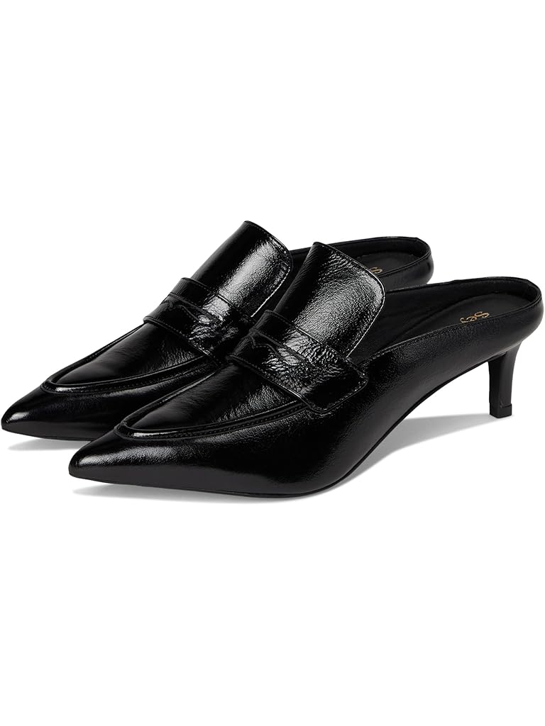 Black Seychelles Stunner Crinkle Leather Mule