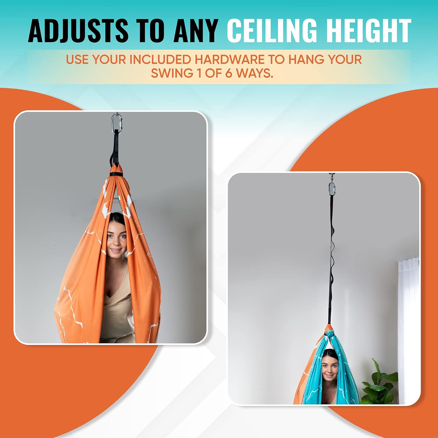 Indoor Sensory Swing for Kids or Outdoor – Holds 300lbs, Double-Layer, & 360° Swivel, Calming Compression Therapy Swing Hammock for Kids & Adults with All Hardware – Sensory-Motor Toys & Gifts 6 71jTXSMBOHL. AC SL1500