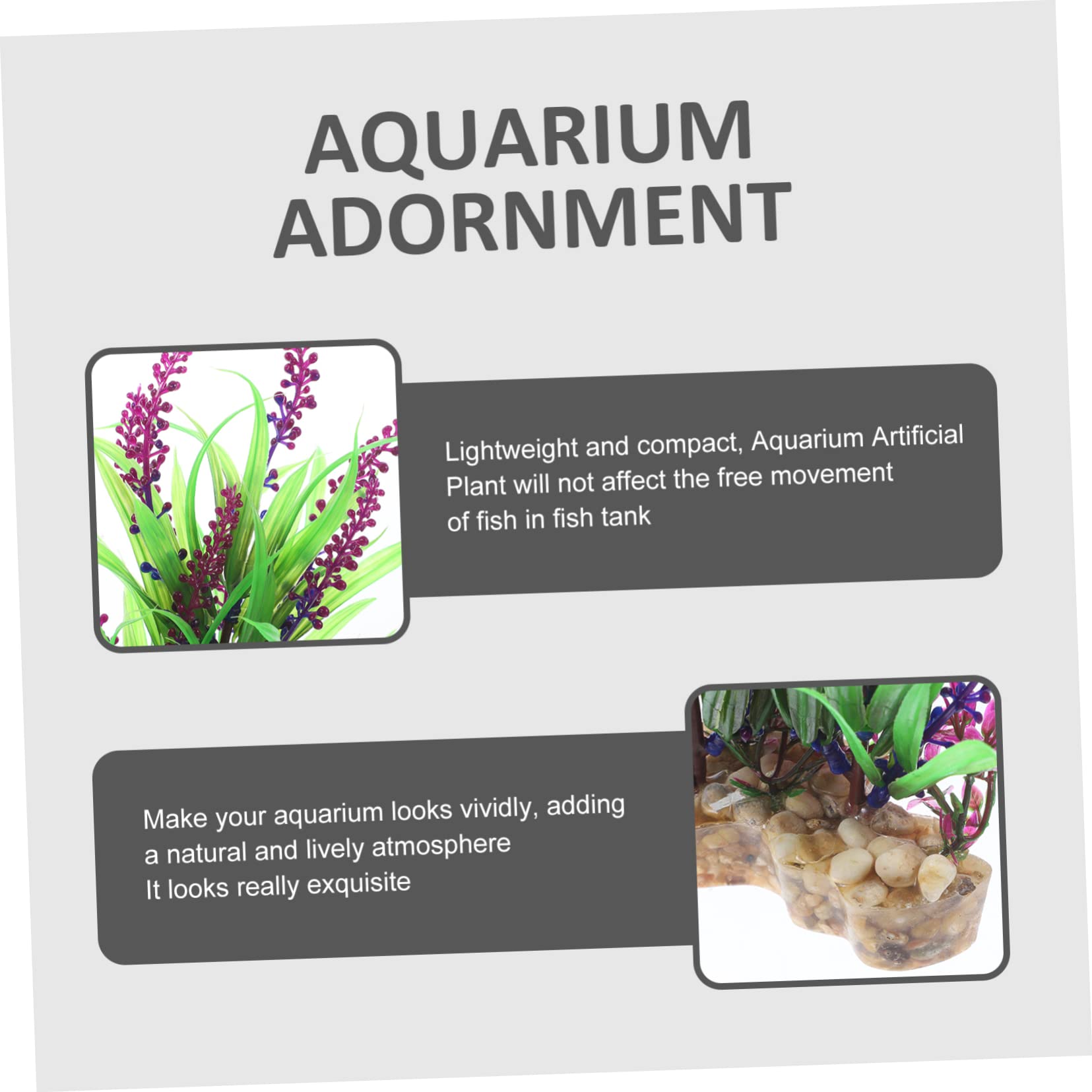 Toddmomy 4pièces Plantes Artificielles pour Aquarium Décoration Naturelle Simulation De Plantes Aquatiques Accessoire pour Réservoir De Poissons Style Et Chic