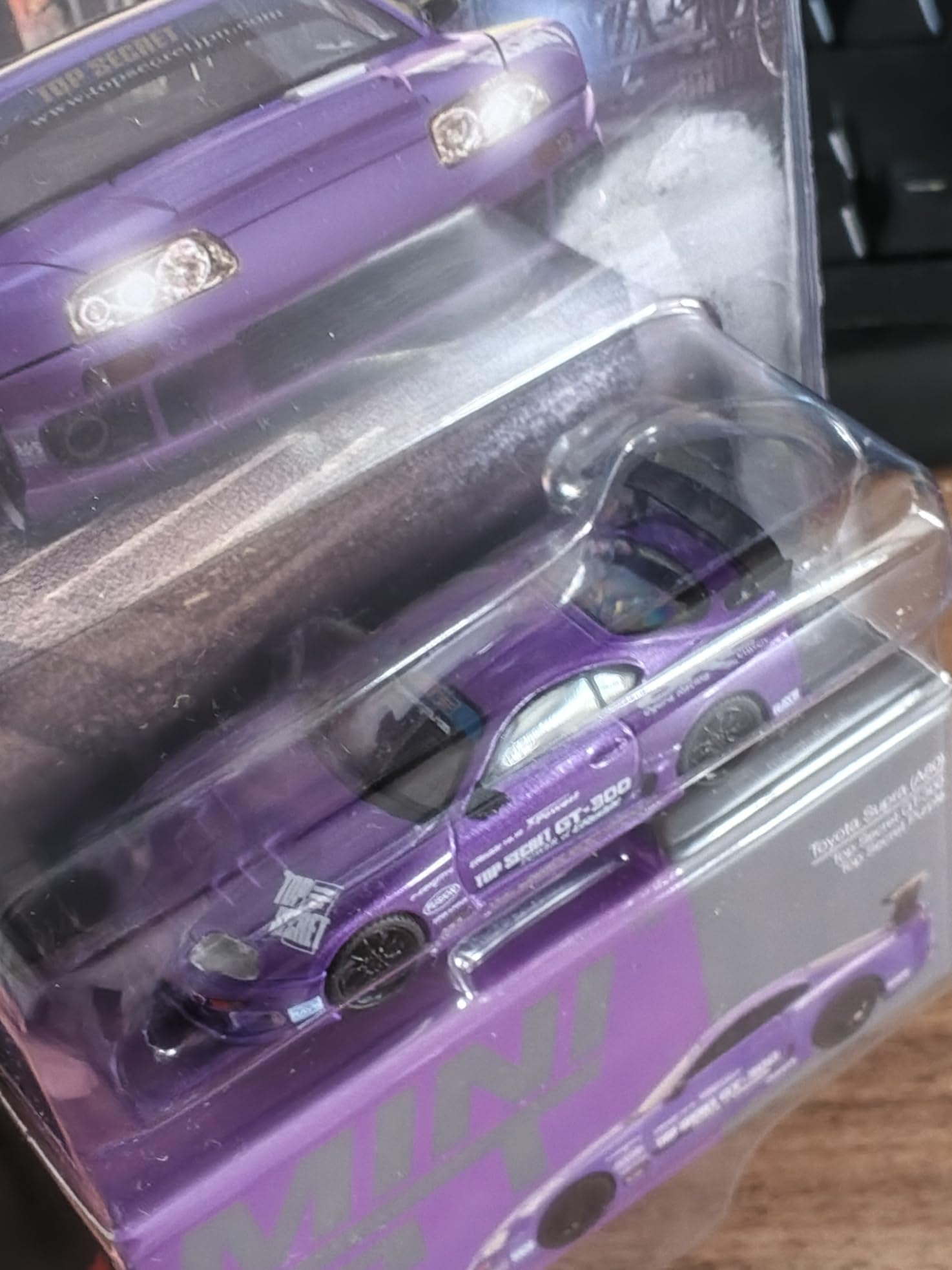 MINI GT (A80) Top Secret GT-300 Top Secret Purple Metallic with