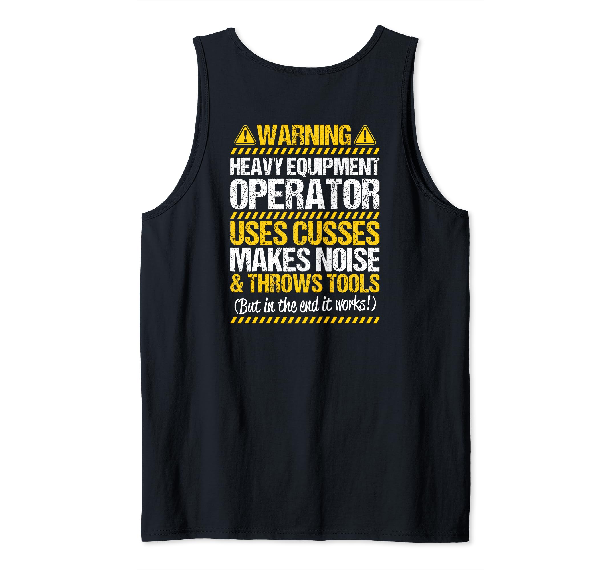 Excavator Driver Throws Tools Heavy Equipment Operator Tank Top, Black - Image 2